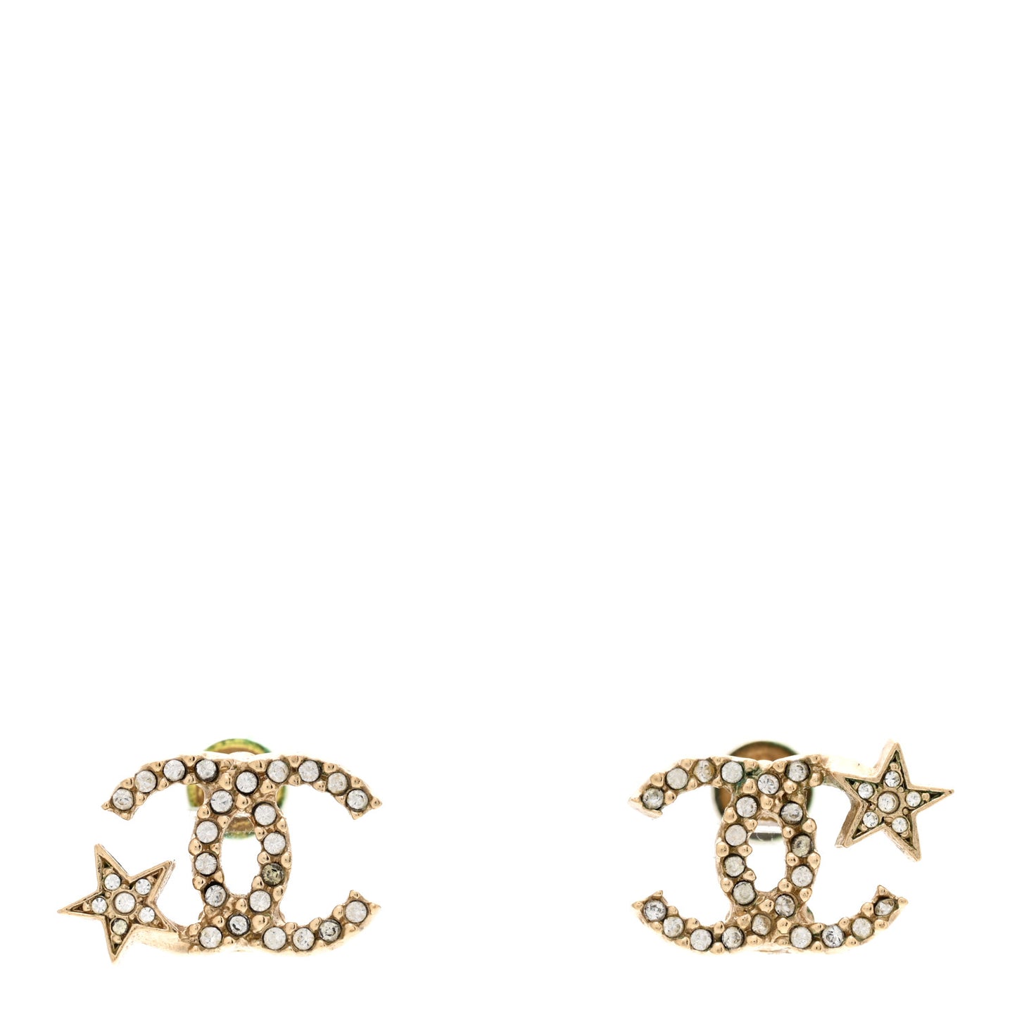 Crystal CC Starfall Earrings Gold