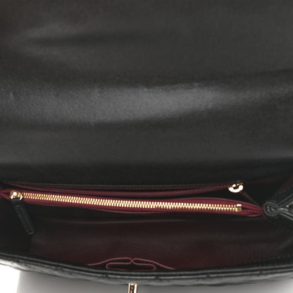 Chanel Caviar Lizard Embossed Quilted Medium Coco Handle Flap Black 7 of 11