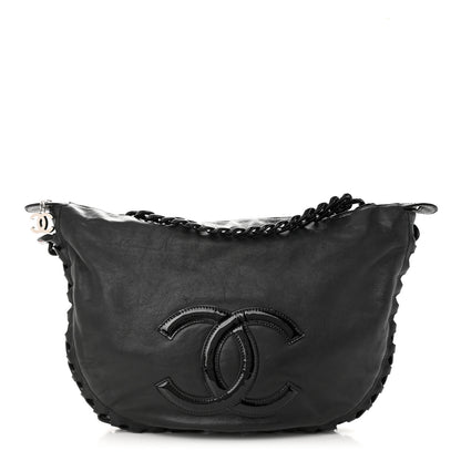 Chanel Calfskin Modern Chain Rhodoid Hobo Black 1 of 10
