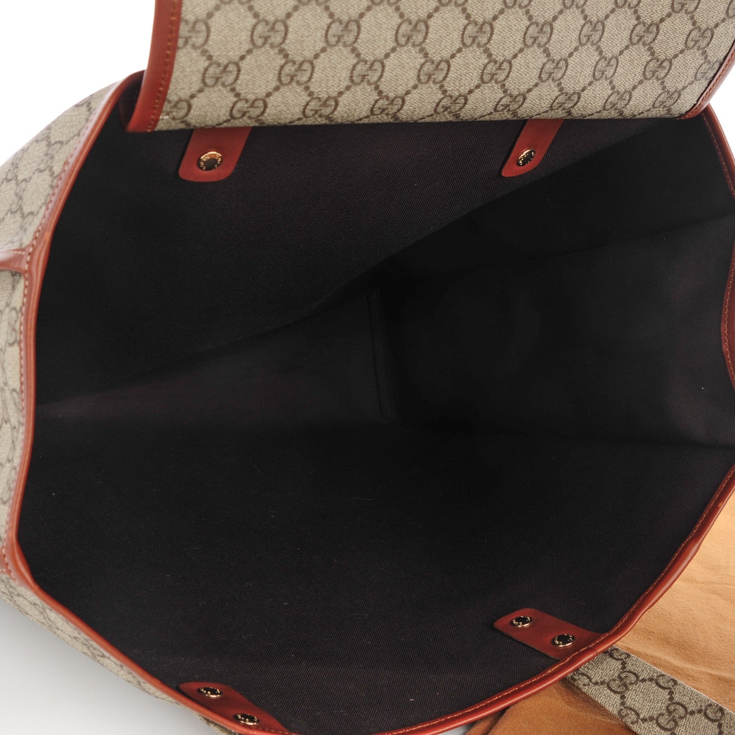 Gucci GG Plus Monogram Large Signature Web Loop Tote Brown 6 of 10
