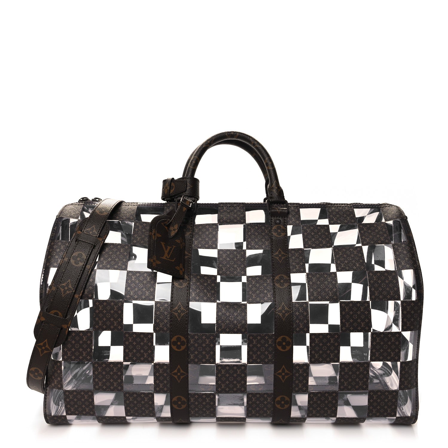 Louis Vuitton PVC Monogram Chess Keepall Bandouliere 50 1 of 10