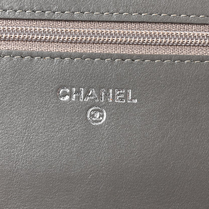 Chanel Caviar Sevruga Wallet On Chain WOC Grey 6 of 12