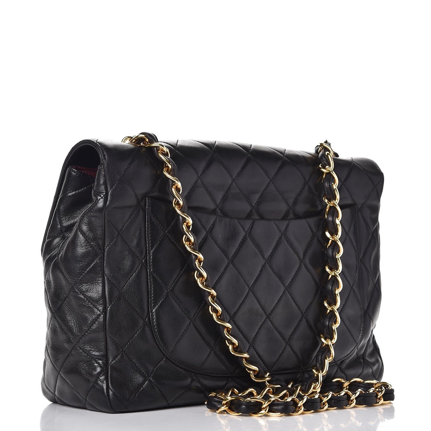 Chanel Lambskin Quilted Jumbo Single Flap Black 3 of 9
