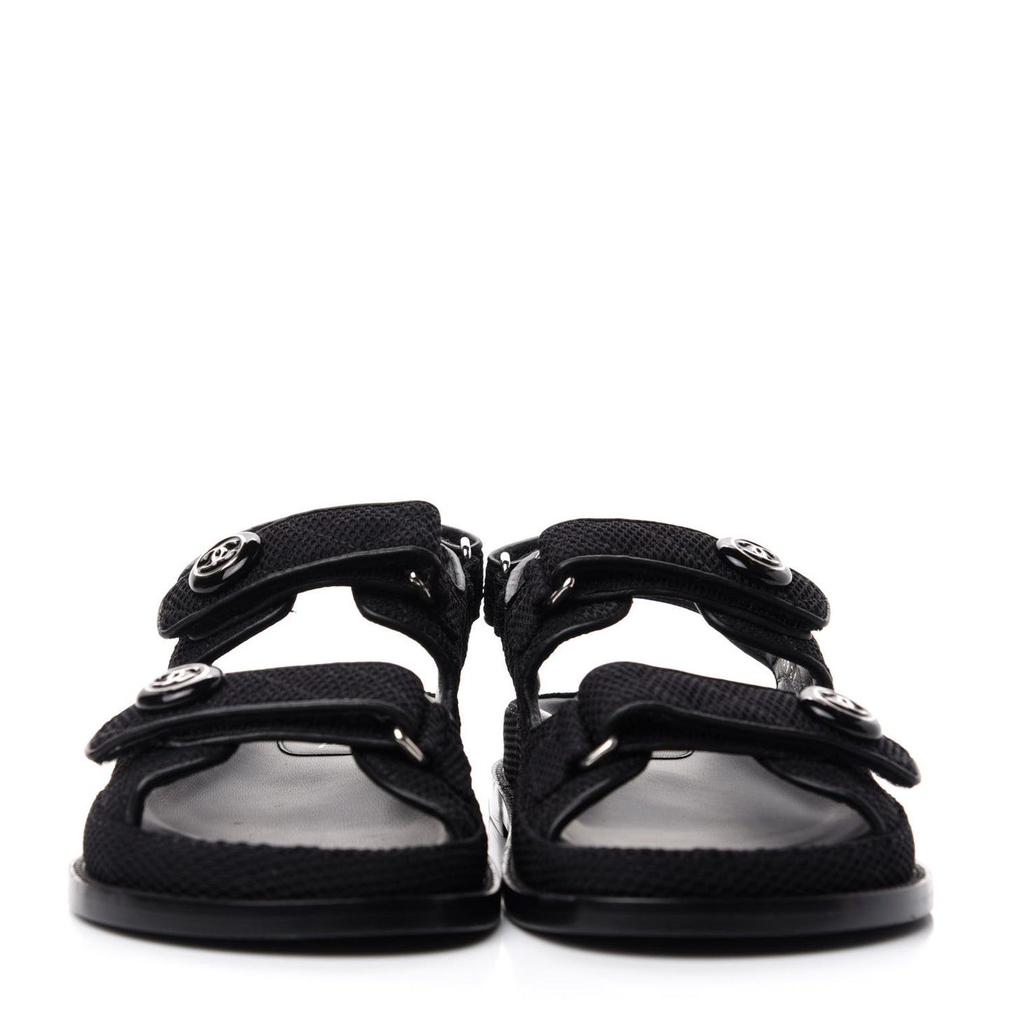 Fabric Velcro Dad Sandals 38 Black