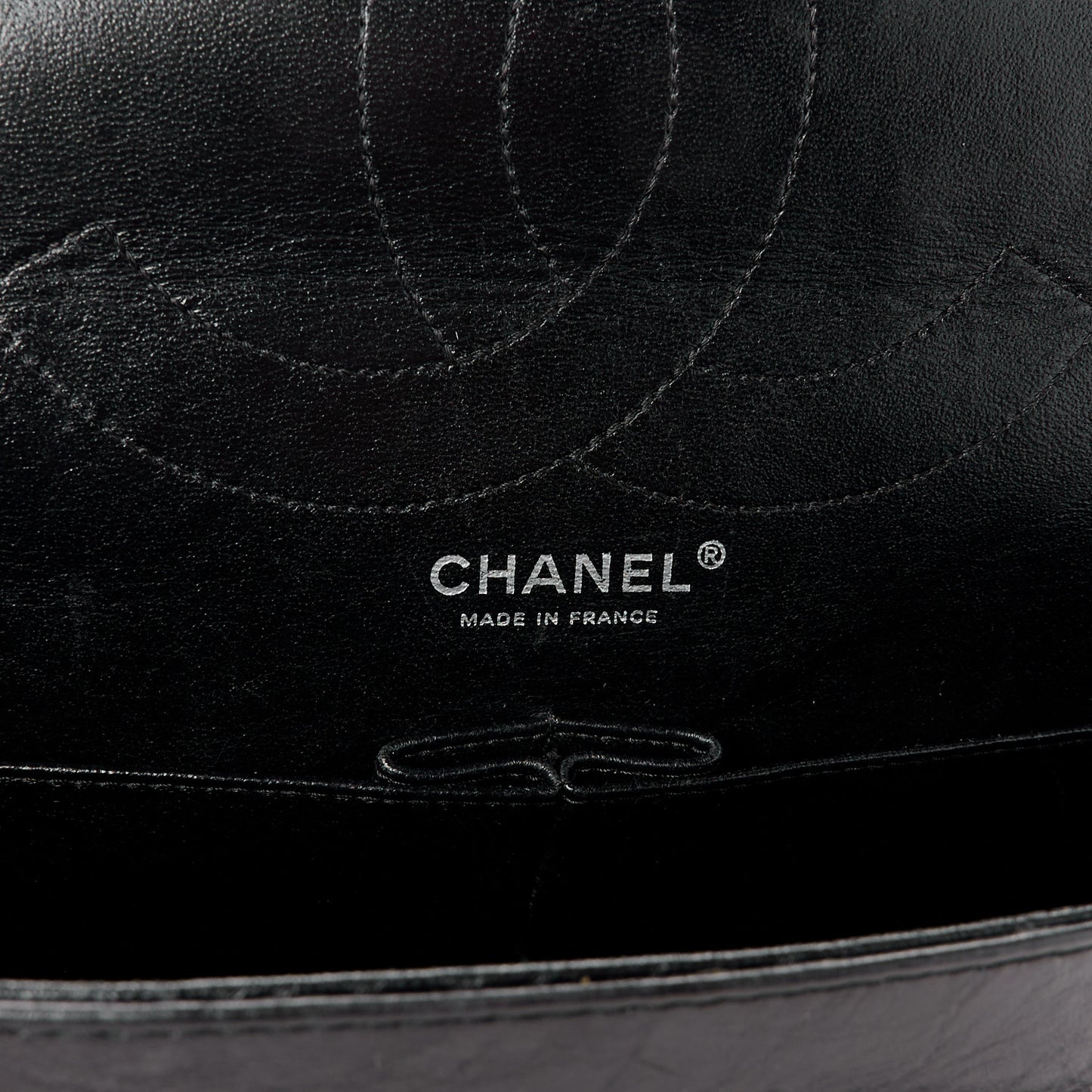 Aged Calfskin Quilted 2.55 Reissue 227 Flap Black