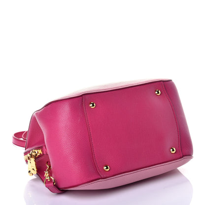 Miu Miu Goatskin Madras Bi-Color Bowling Bag Rosa Peonia 5 of 9