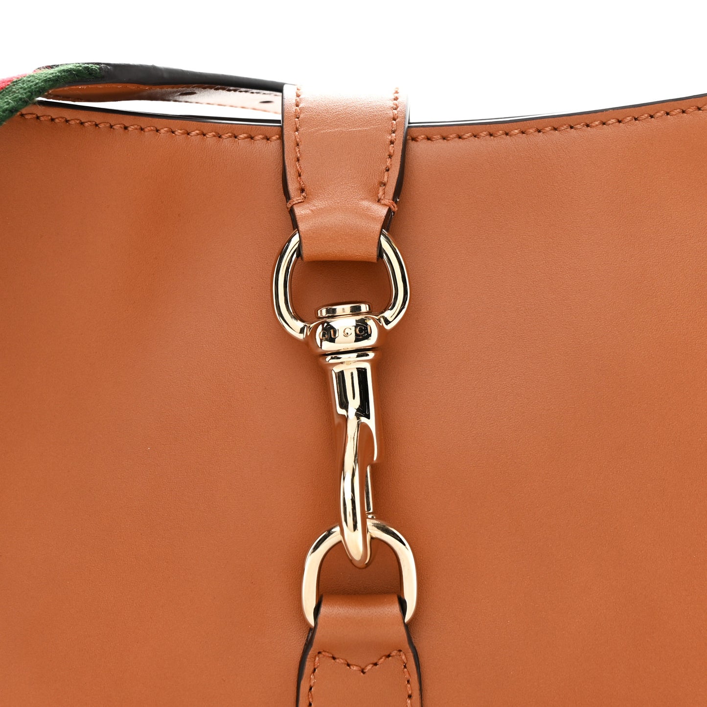 Ancora Calfskin Jackie Shoulder Bag Harness Brown