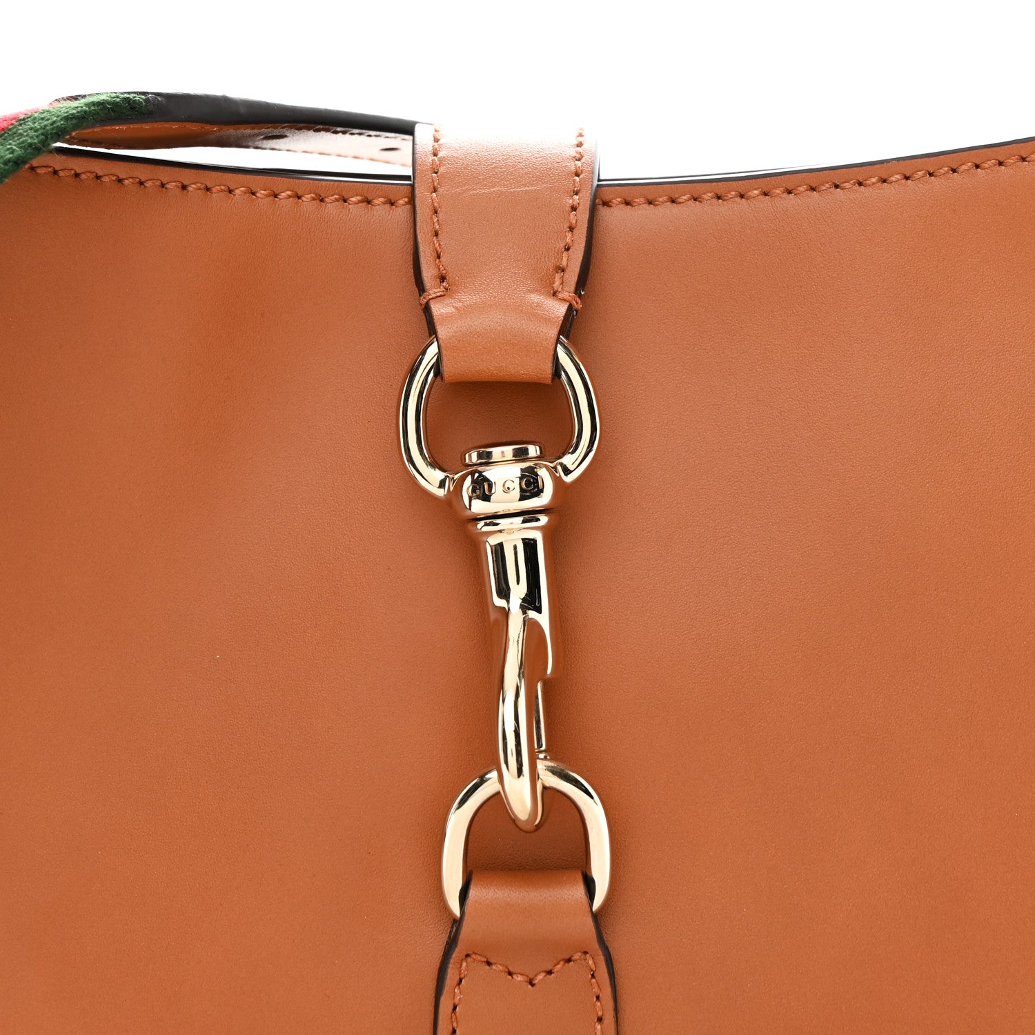 Gucci Ancora Calfskin Jackie Shoulder Bag Harness Brown 8 of 11