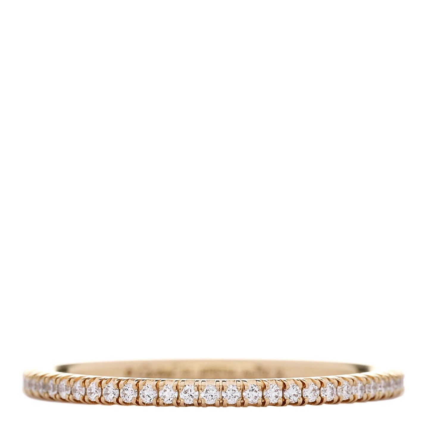 18K Yellow Gold Diamond 1.5mm Etincelle de Cartier Wedding Band Ring 61 9.5