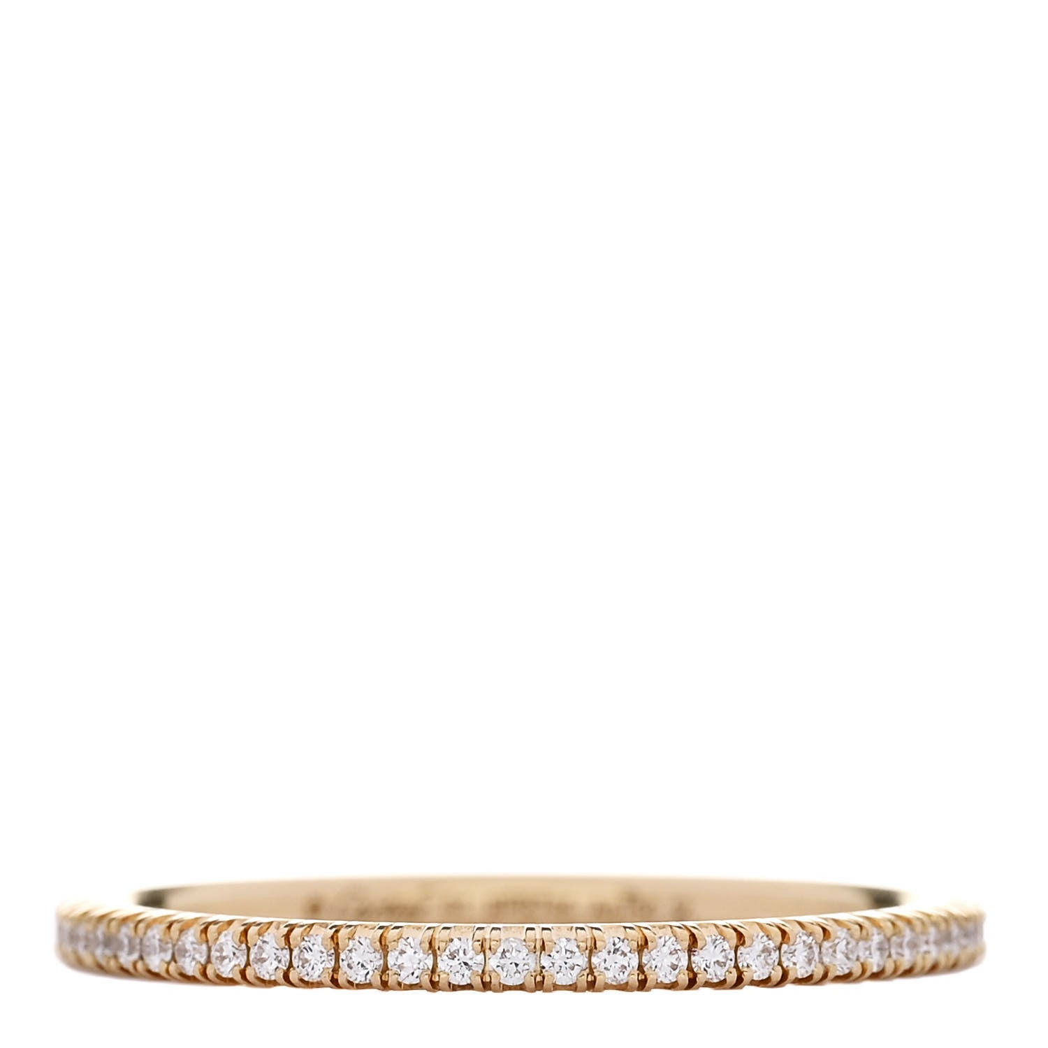 Cartier 18K Yellow Gold Diamond 1.5mm Etincelle de Cartier Wedding Band Ring 61 9.5 1 of 5