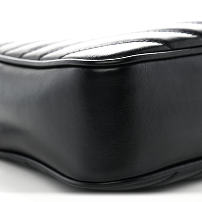 Saint Laurent Calfskin Matelasse Monogram Monochrome Lou Camera Bag Black 9 of 12