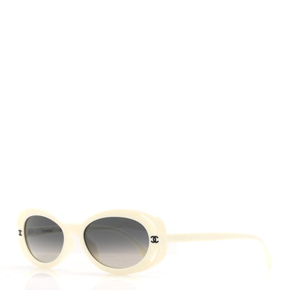 Chanel Acetate Oval Sunglasses 71571A White 1 of 8