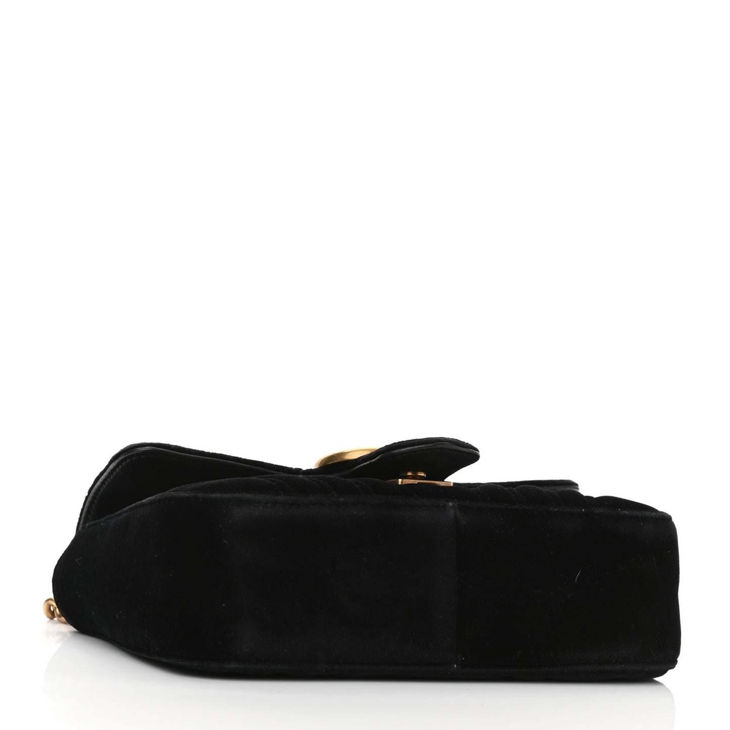 Velvet Matelasse Mini GG Marmont Shoulder Bag Black