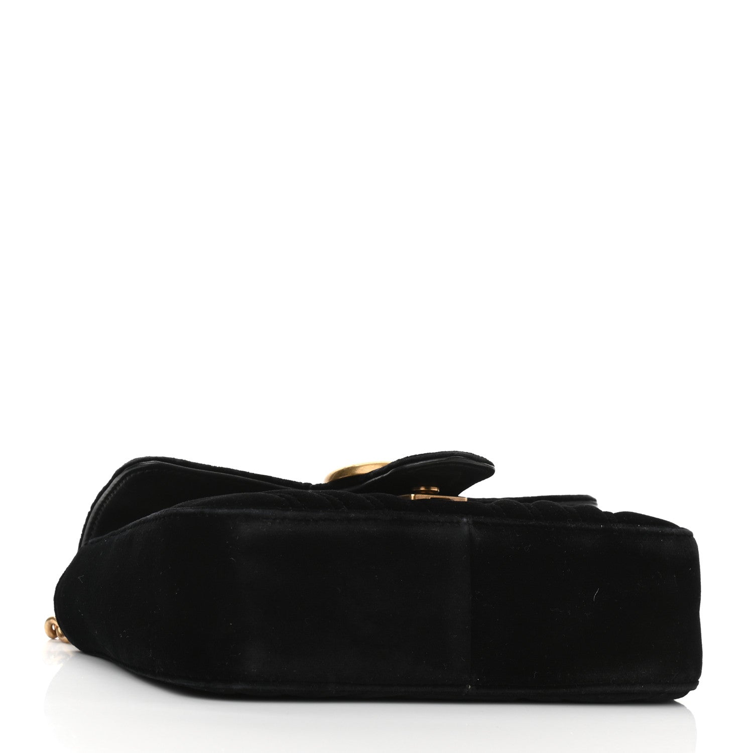Gucci Velvet Matelasse Mini GG Marmont Shoulder Bag Black 4 of 9