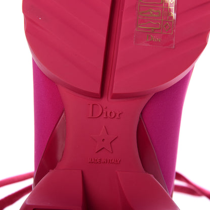 Christian Dior Neoprene Rubber Womens D-Connect Sneakers 37 Fuchsia 8 of 10