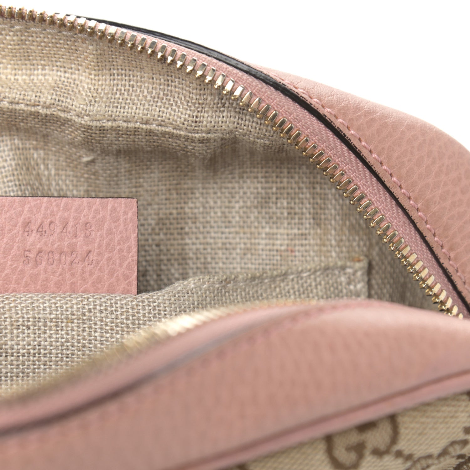 Gucci Monogram Mini Bree Messenger Bag Beige Soft Pink 7 of 14