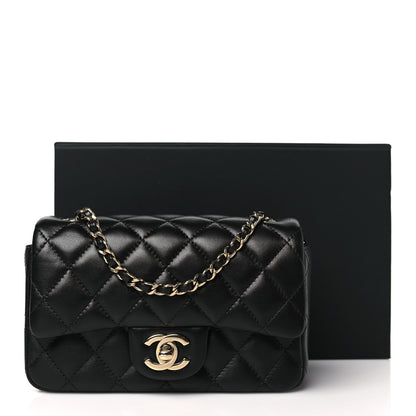 Chanel Lambskin Quilted Extra Mini Flap Black 11 of 11