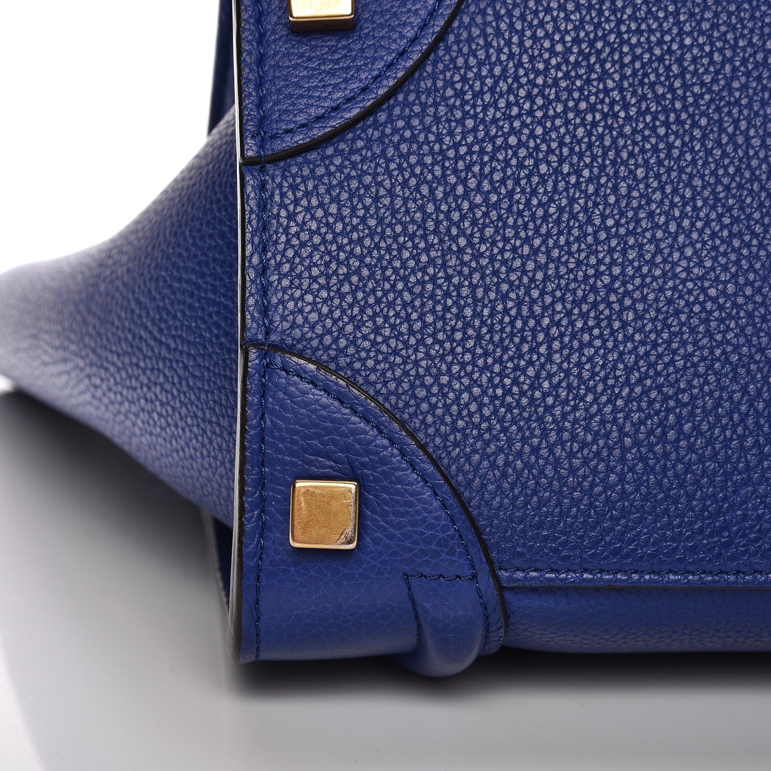 Celine Drummed Calfskin Micro Luggage Indigo 11 of 12