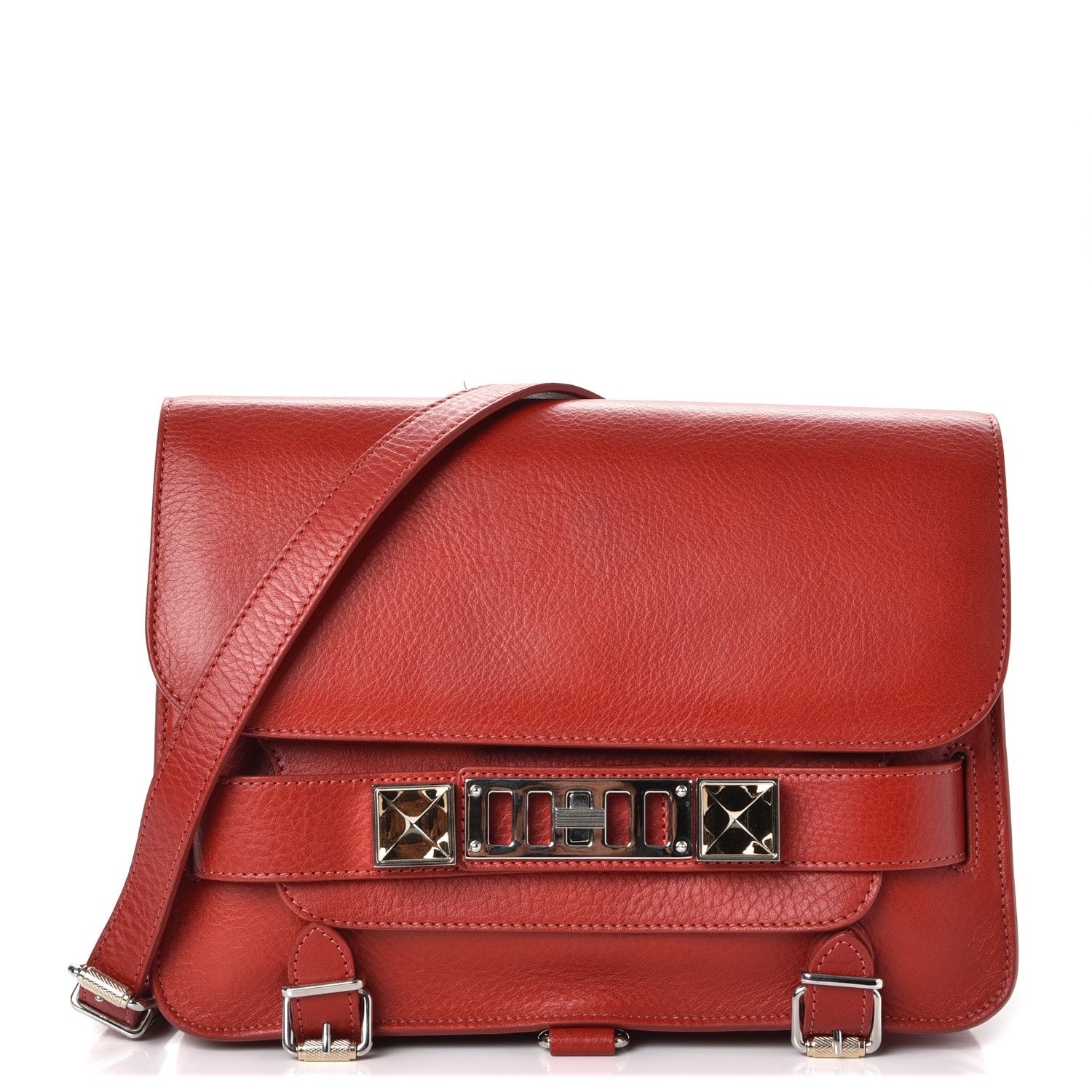 Proenza Schouler Calfskin PS11 Classic Shoulder Bag Red 1 of 9