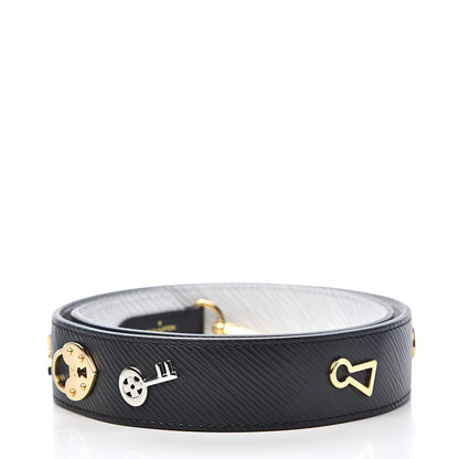 Louis Vuitton Epi Love Lock Shoulder Strap Black White 2 of 3
