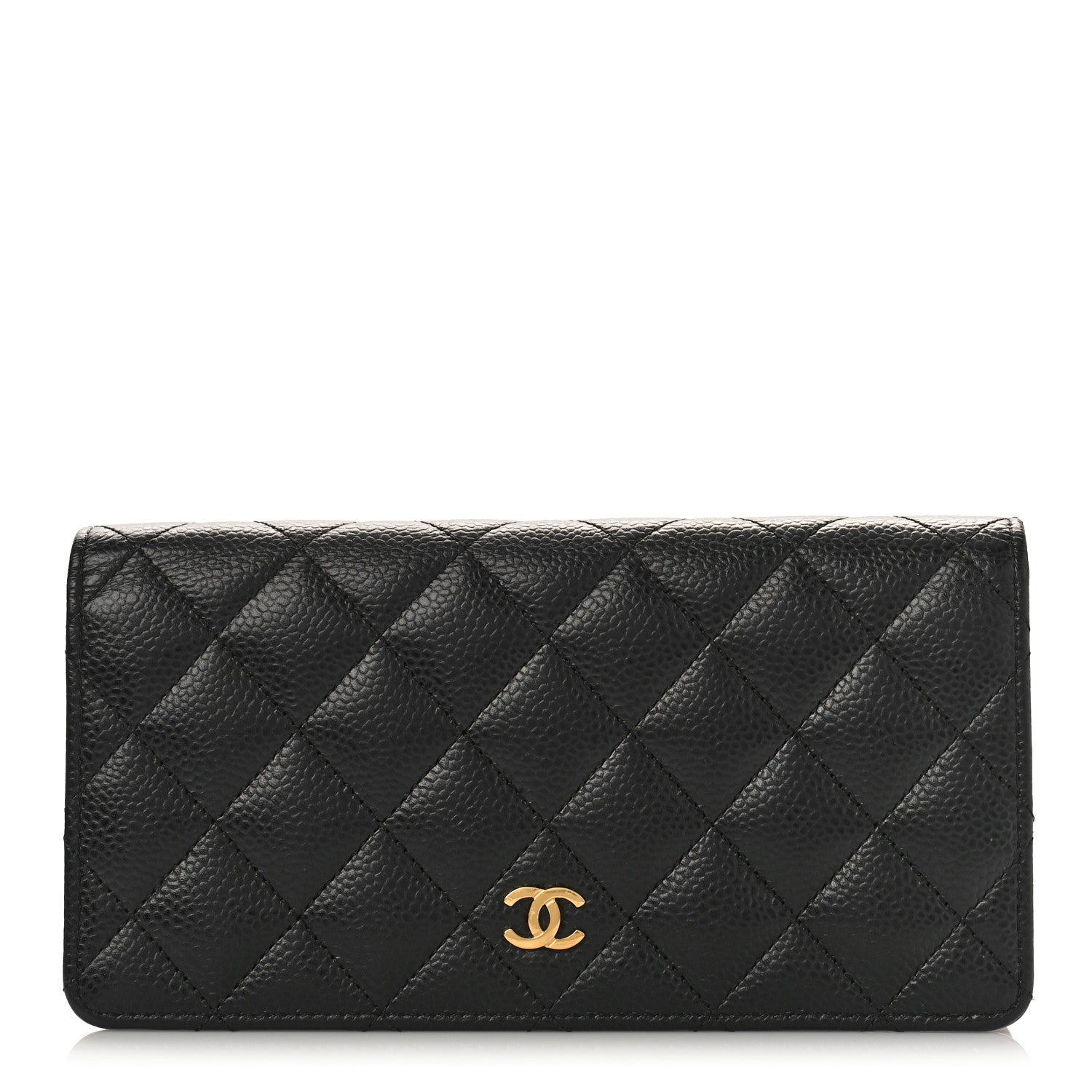 Chanel Caviar Quilted Yen Wallet Black 1 of 9