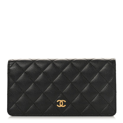 Chanel Caviar Quilted Yen Wallet Black 1 of 9
