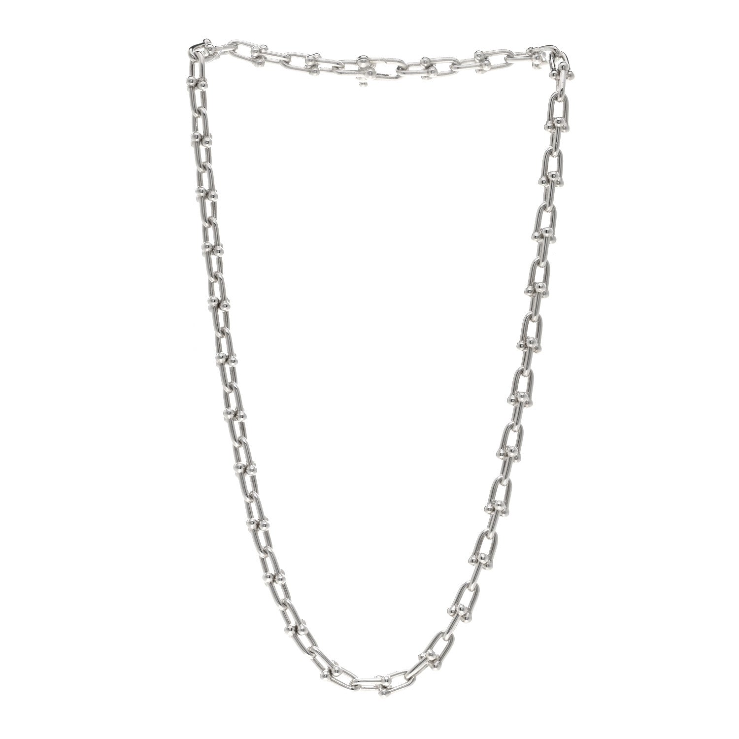 Tiffany Sterling Silver Medium HardWear Link Necklace 1494662
