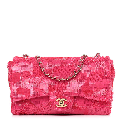Chanel Sequin Medium Single Flap Pink 1 of 9