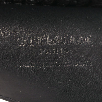 Saint Laurent Raffia Calfskin Oxalis Shoulder Bag Black 6 of 10
