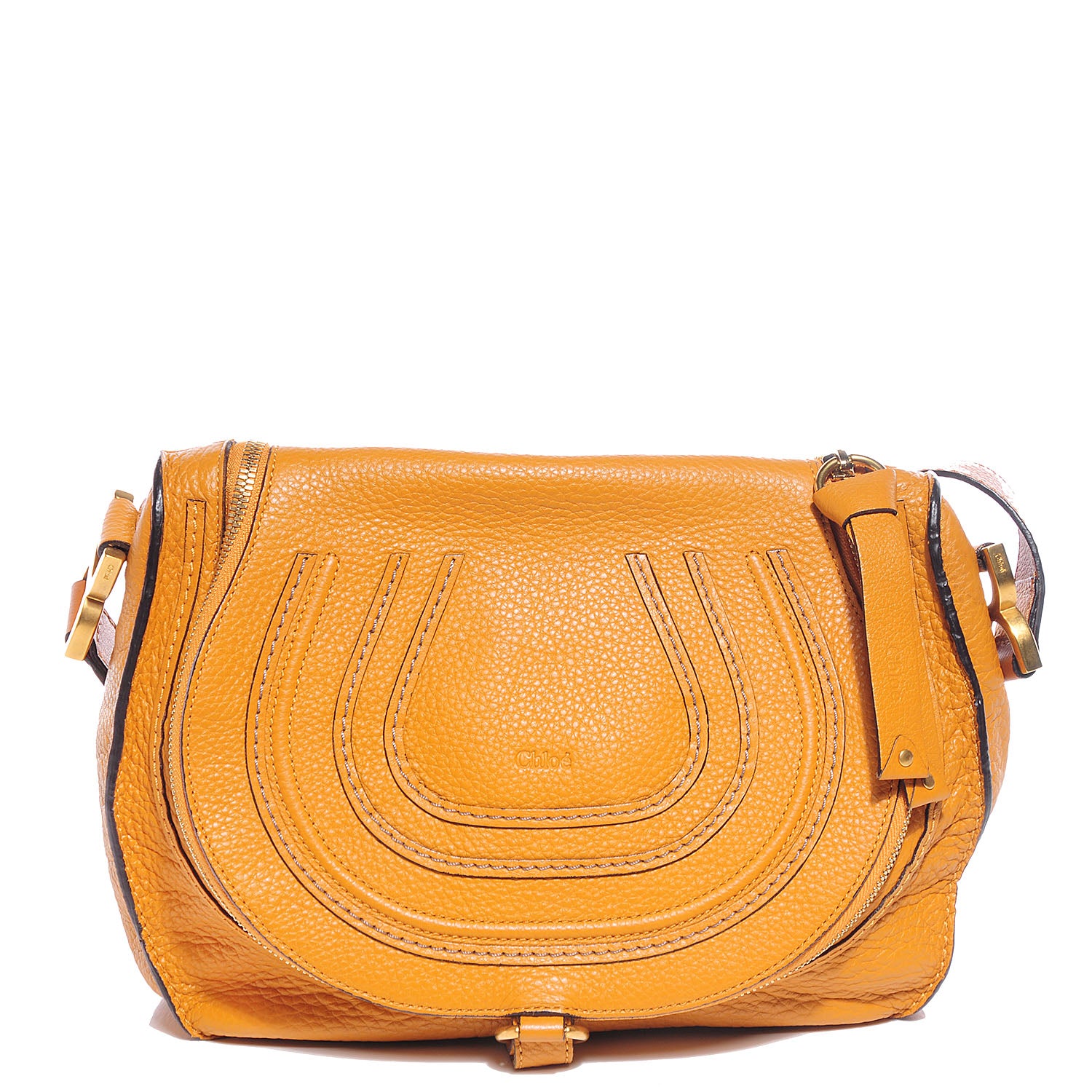 Chloe Calfskin Medium Marcie Round Crossbody Bag Yellow 1 of 12