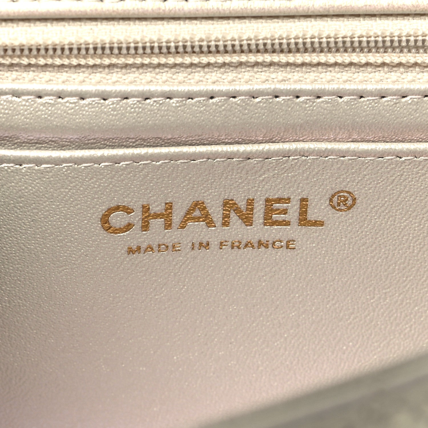 Chanel Iridescent Lambskin Quilted Mini Rectangular Flap Ivory 6 of 11
