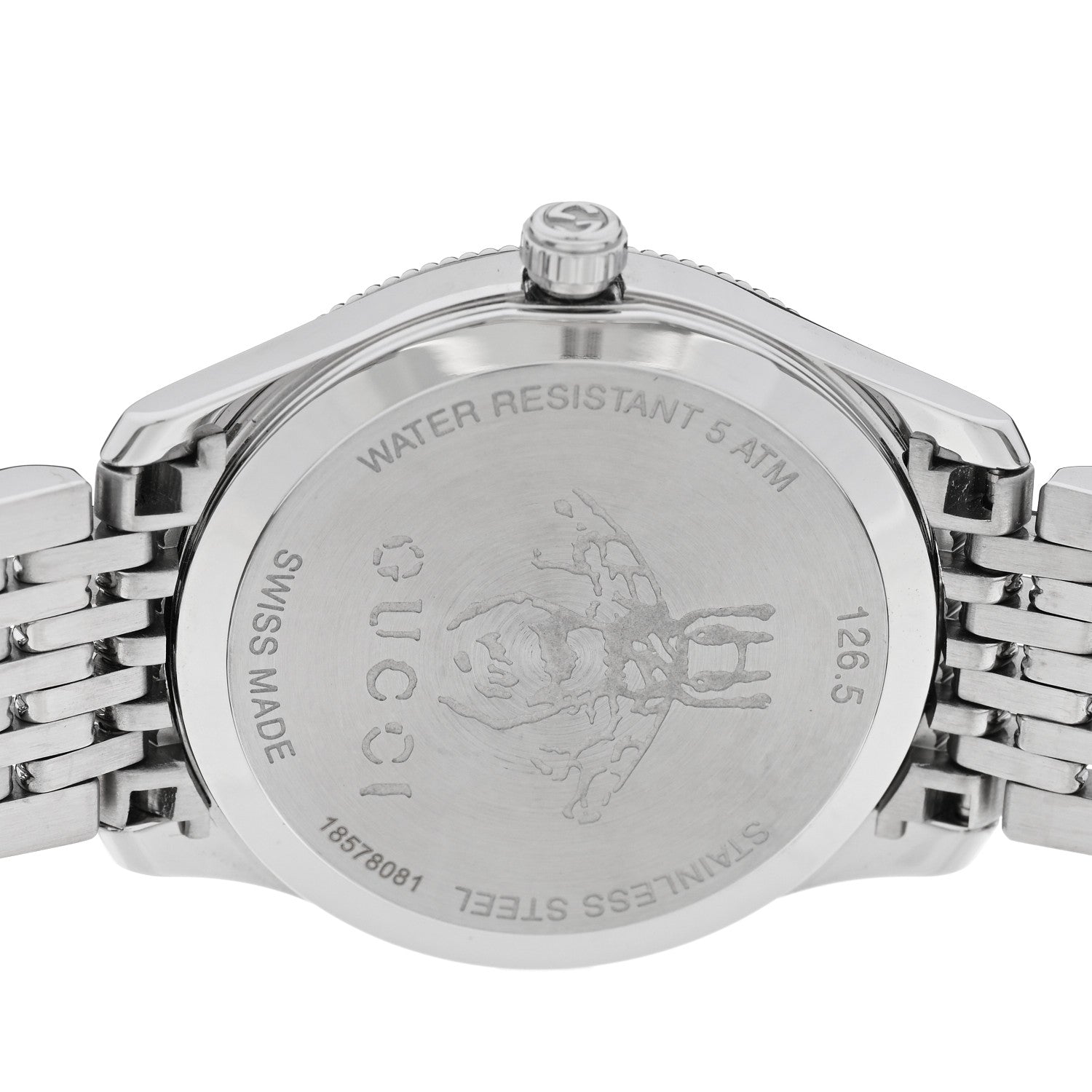 Gucci Stainless Steel 29mm G-Timeless Bee Quartz Watch Black 4 of 5