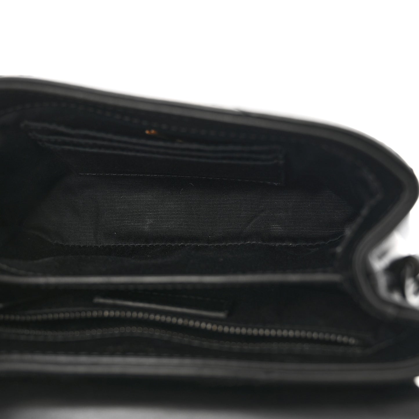 Calfskin Y Quilted Monogram Monochrome Toy Loulou Crossbody Bag Black