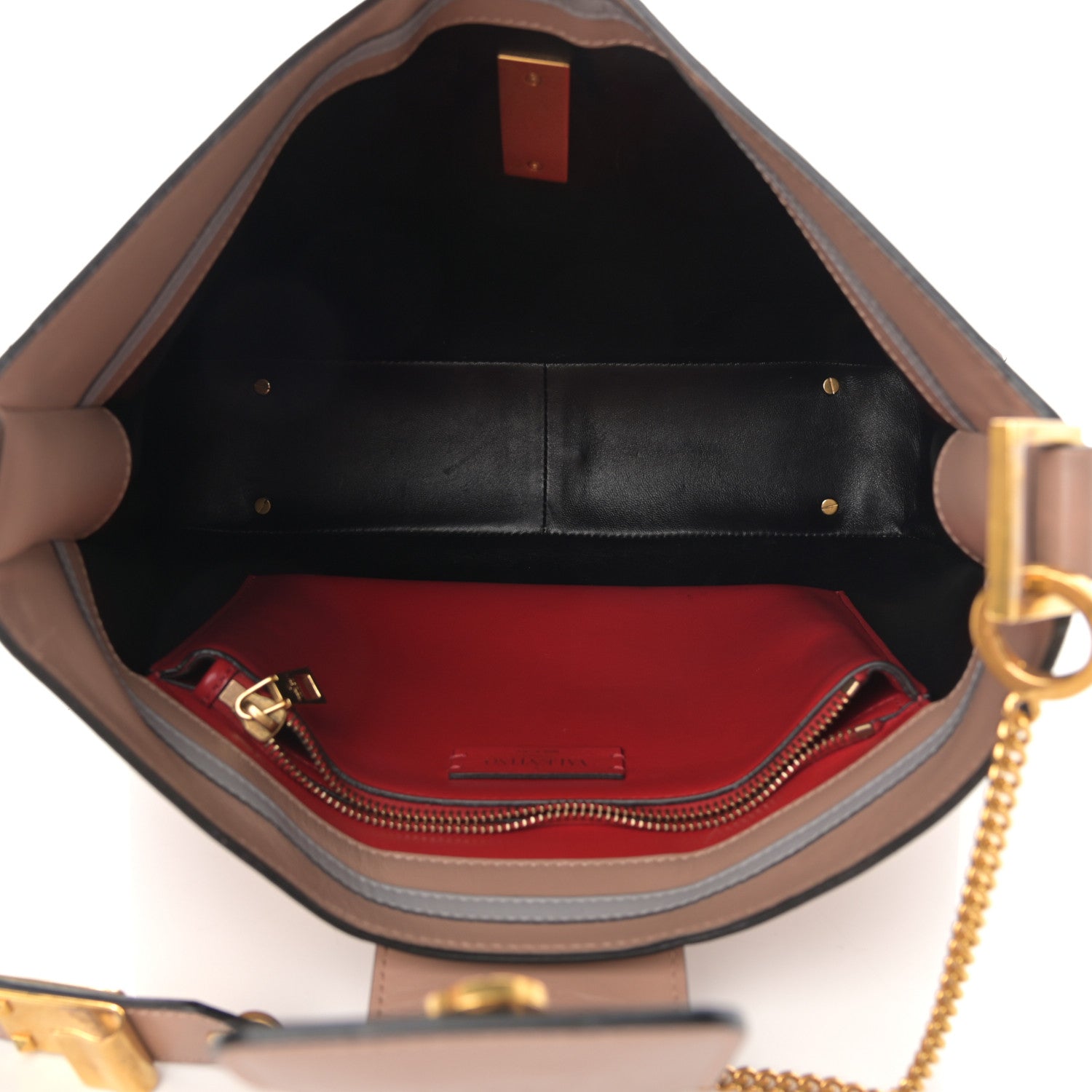Valentino Garavani Smooth Calfskin VSling Hobo Bag Camel Rose 5 of 11