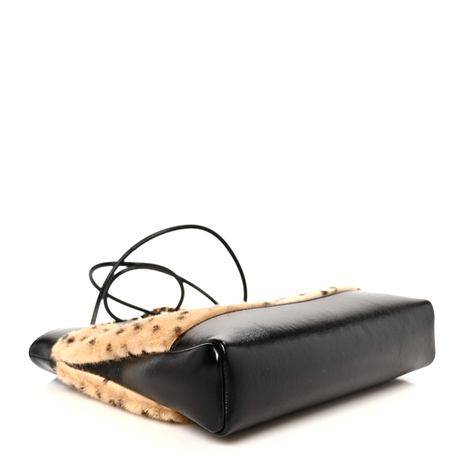 Chanel Shiny Lambskin Pony Hair Cheetah Printed Mini 31 Shopping Bag Light Beige Black 8 of 19
