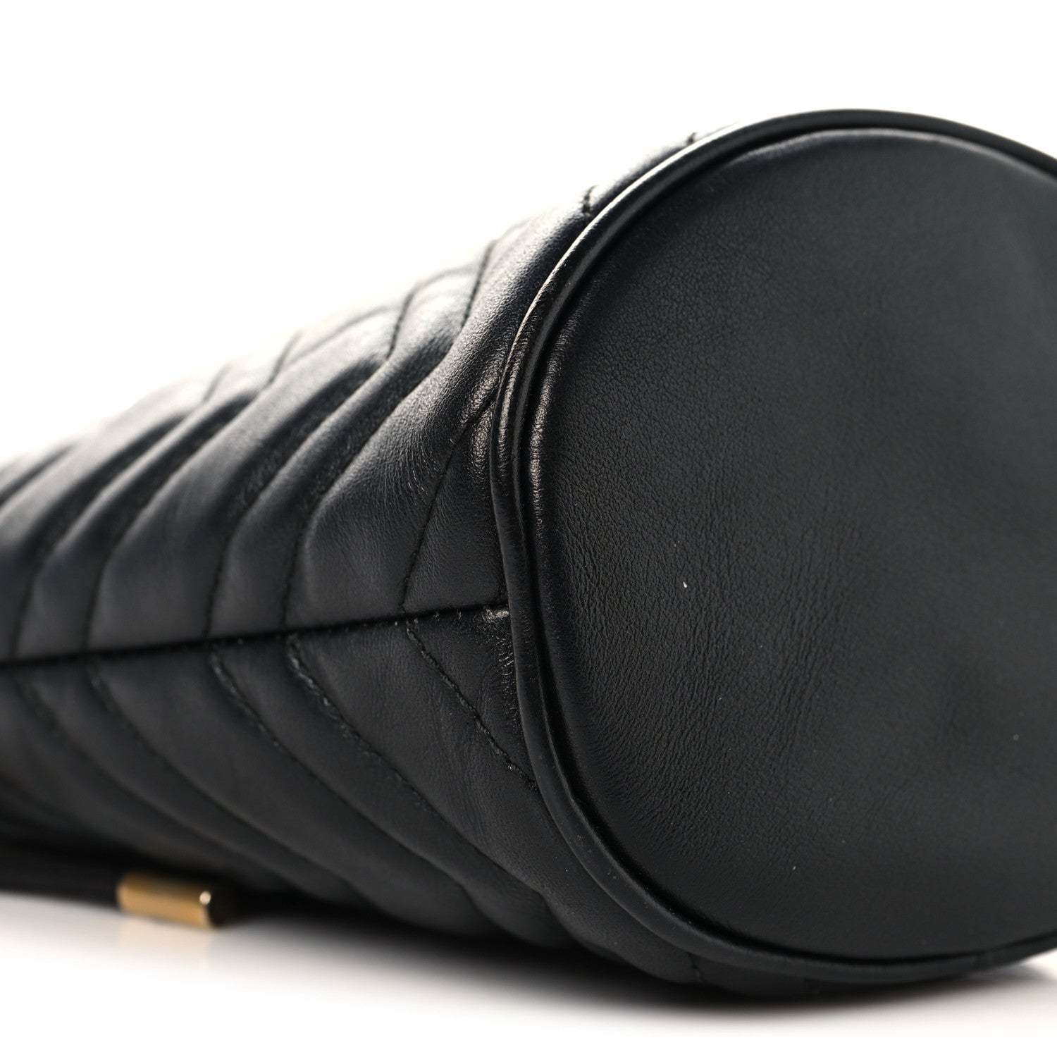 Gucci Calfskin Matelasse Mini GG Marmont 2.0 Bucket Bag Black 9 of 10