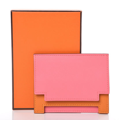 Hermes Swift Rabat H 8CC Card Holder Rose Azalee Orange 8 of 8