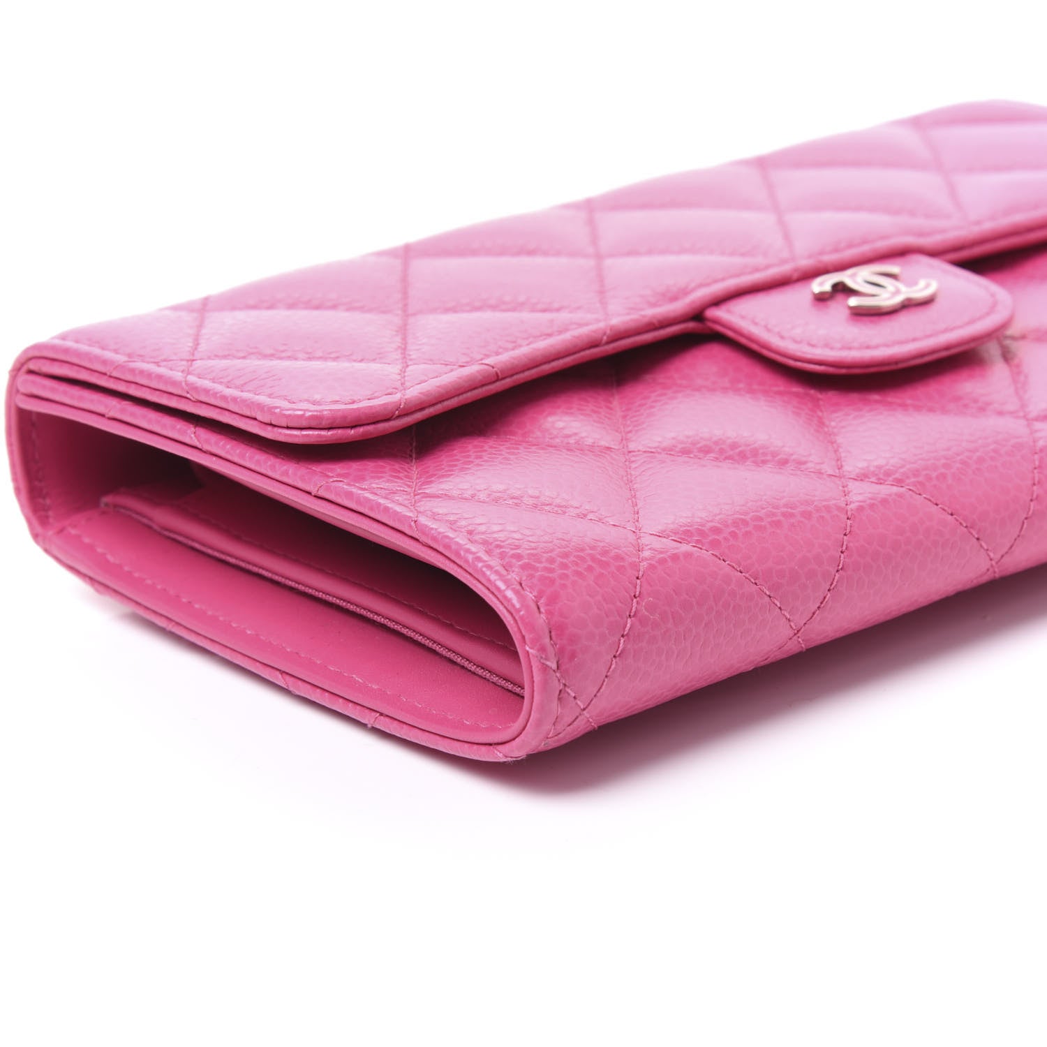 Chanel Caviar Quilted Large Flap Wallet Pink 5 of 11