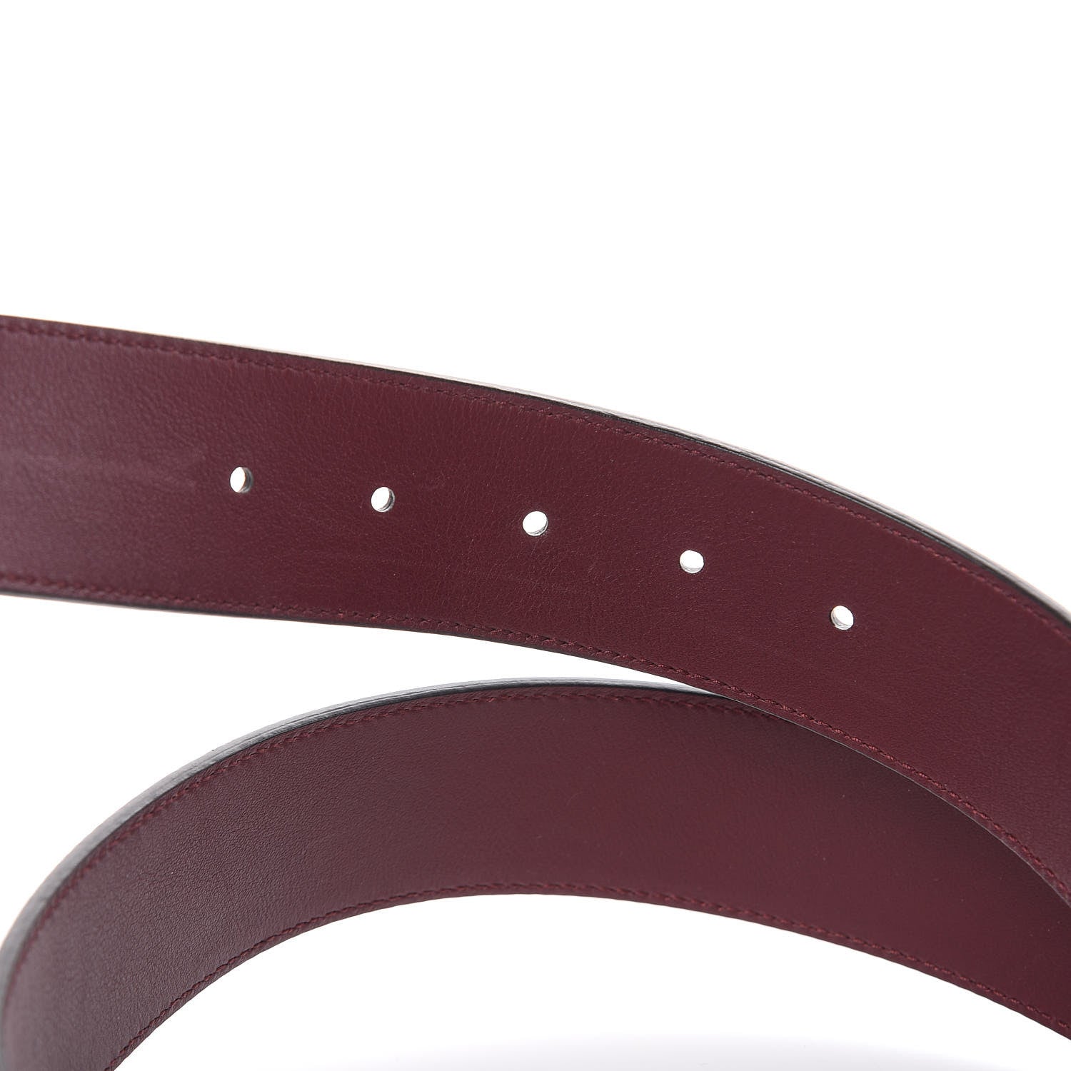 Gucci Moon Calfskin Nickel Double G 40mm Belt 90 36 Strong Red 4 of 6