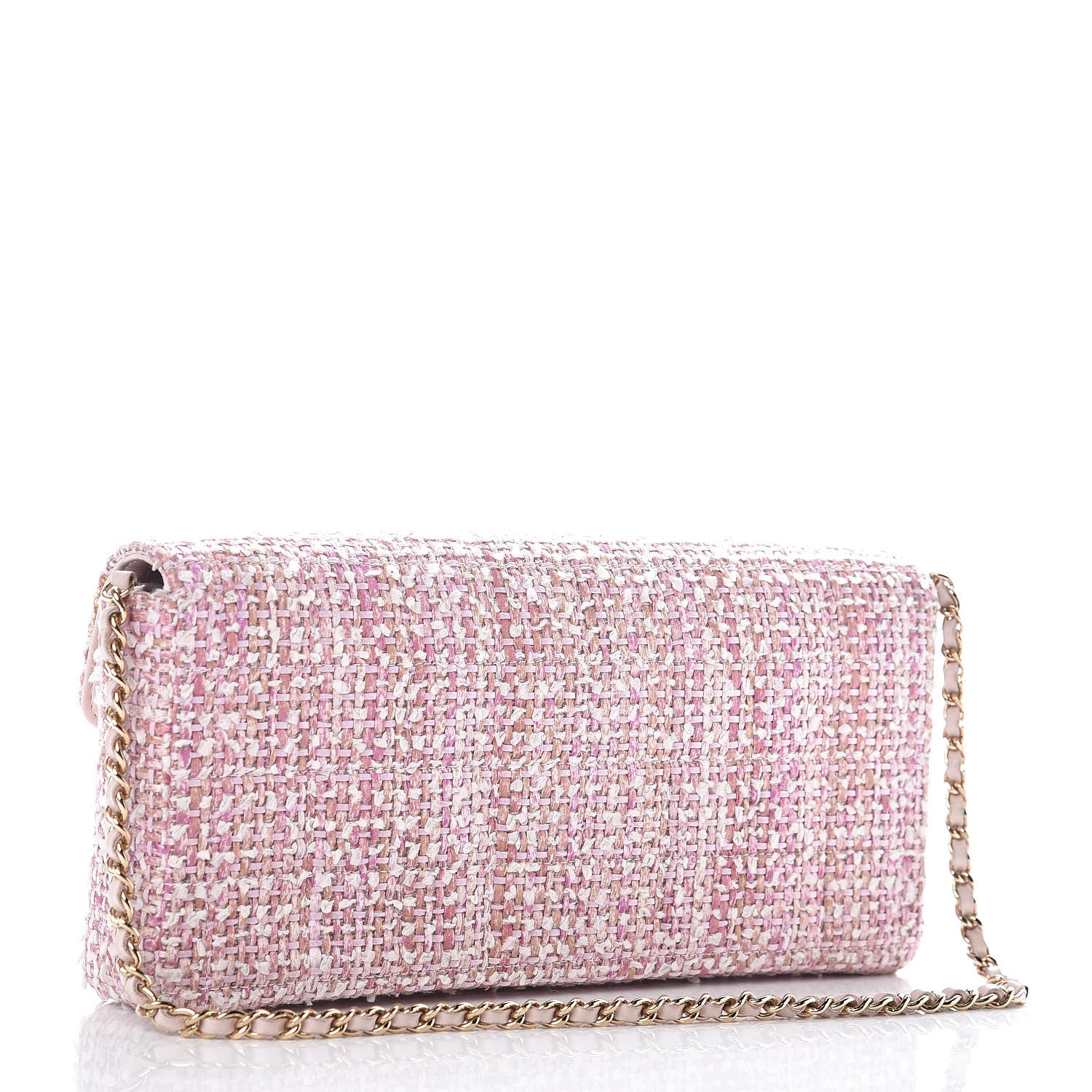 Chanel Tweed East West Flap Pink 3 of 11