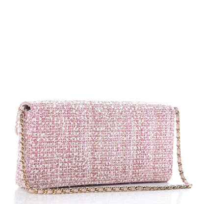 Chanel Tweed East West Flap Pink 3 of 11