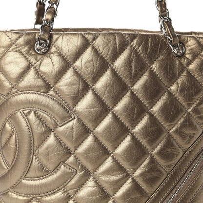 Chanel Metallic Aged Calfskin Quilted Medium Cotton Club Tote Bronze 9 of 9