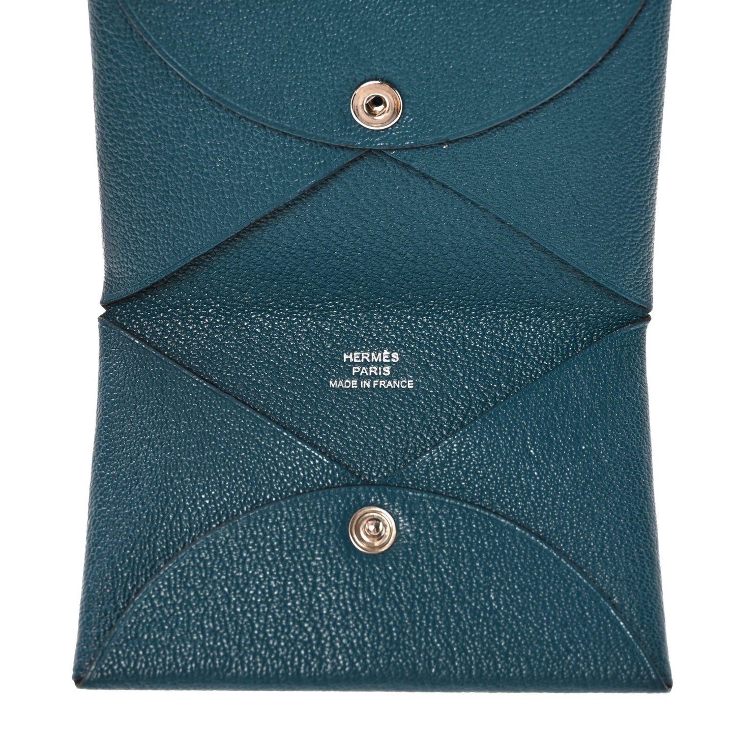 Chevre Mysore Calvi Card Case Vert Bosphore
