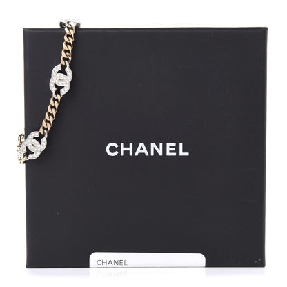 Chanel Crystal CC Chain Bracelet Gold Silver 5 of 5