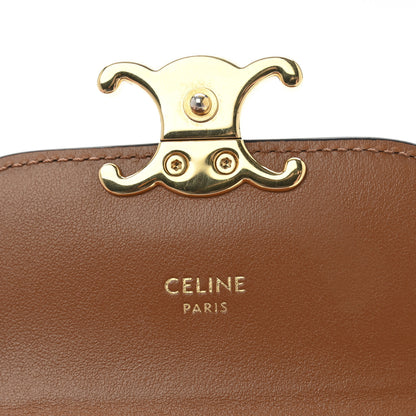 Celine Triomphe Canvas Small Triomphe Wallet Tan 6 of 9
