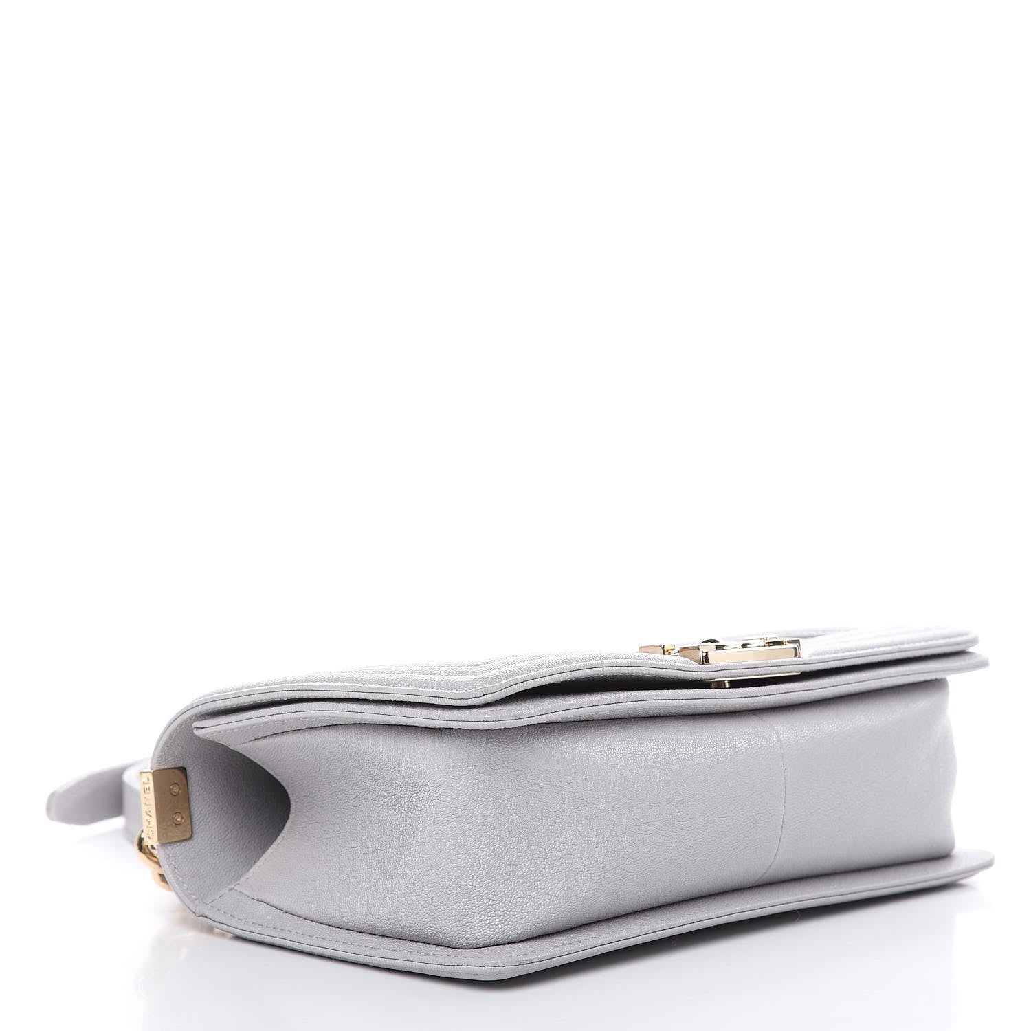 Chanel Iridescent Caviar Quilted Medium Boy Flap Light Grey 4 of 11