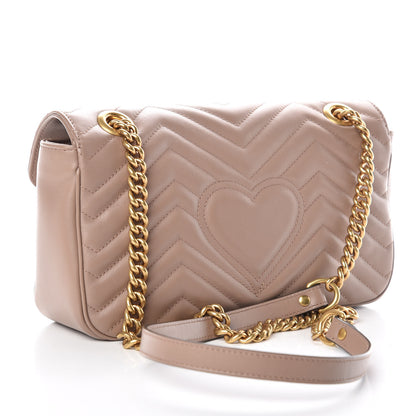 Gucci Calfskin Matelasse Small GG Marmont Shoulder Bag Porcelain Rose 3 of 10