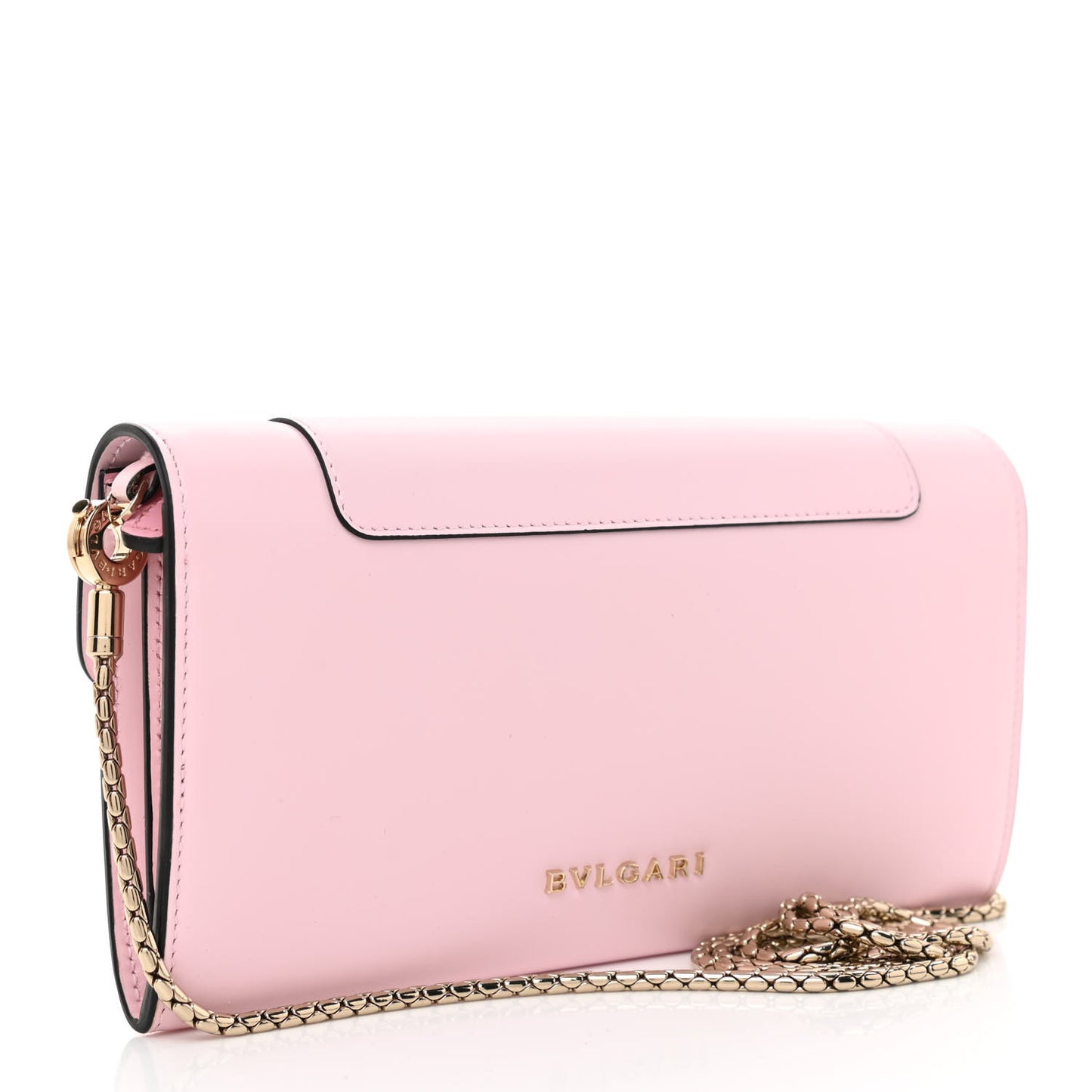 Calfskin Serpenti Forever Chain Wallet Flamingo Topaz