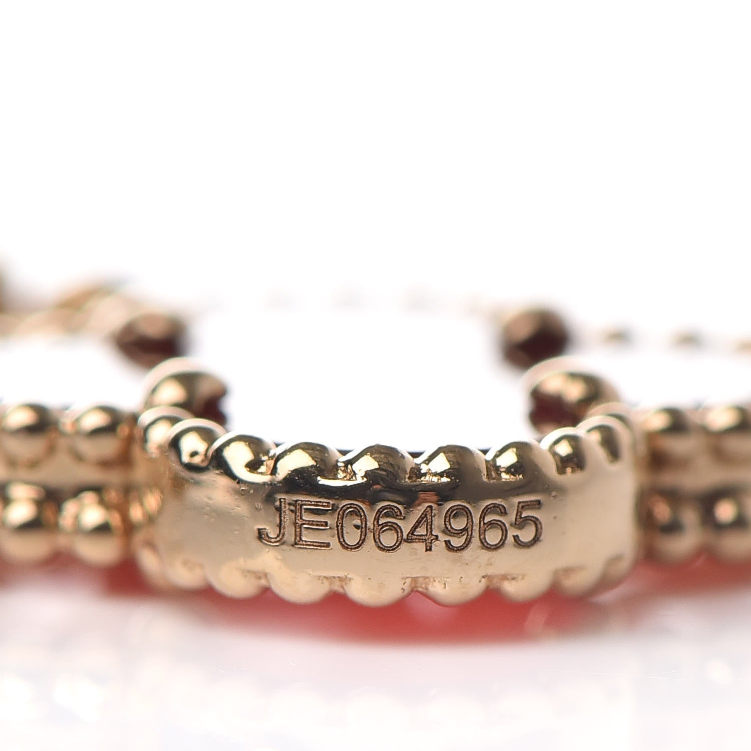 Van Cleef & Arpels 18K Yellow Gold Carnelian 5 Motifs Vintage Alhambra Bracelet 5 of 6