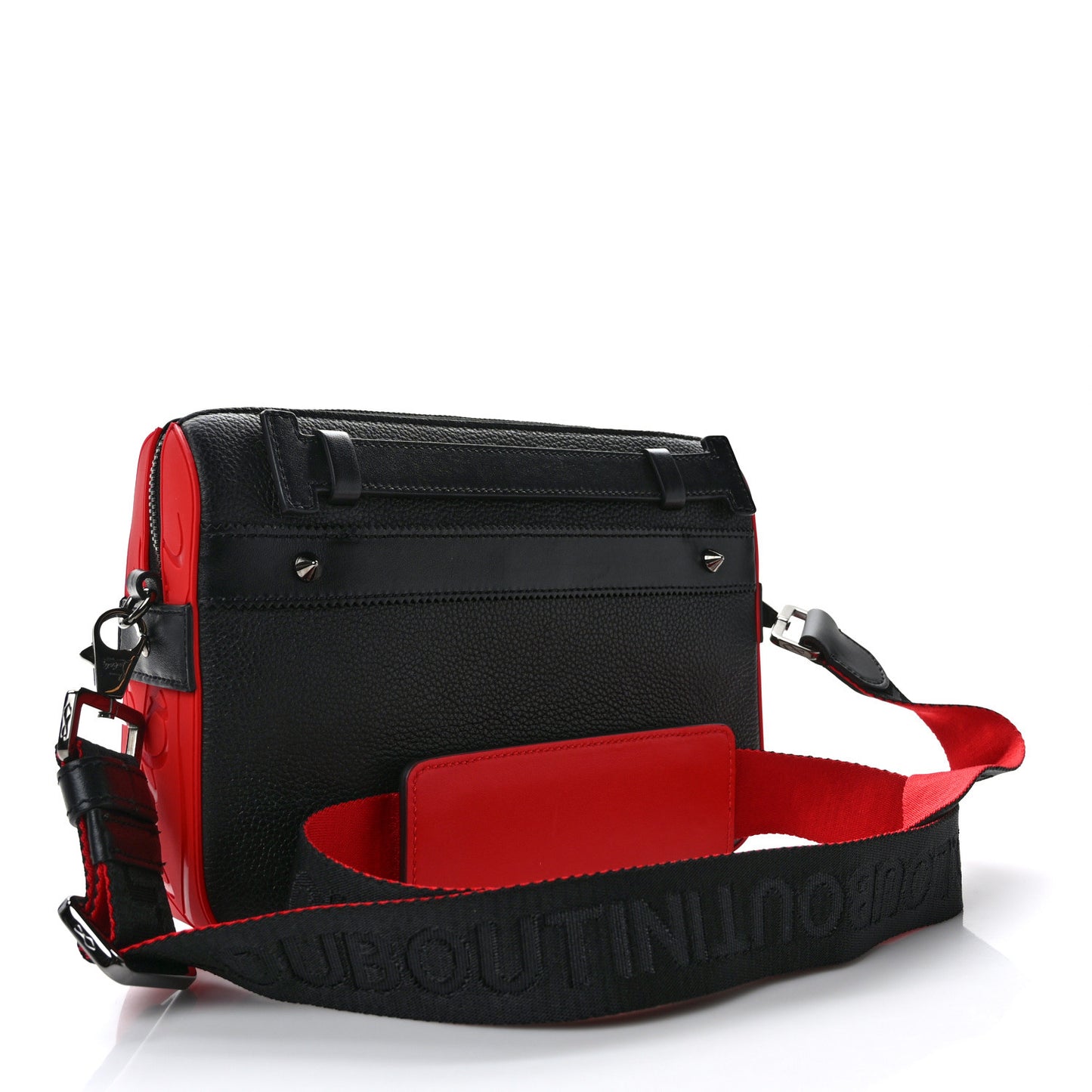 Calfskin Empire Rubber Ruisbuddy Messenger Bag Black Loubi